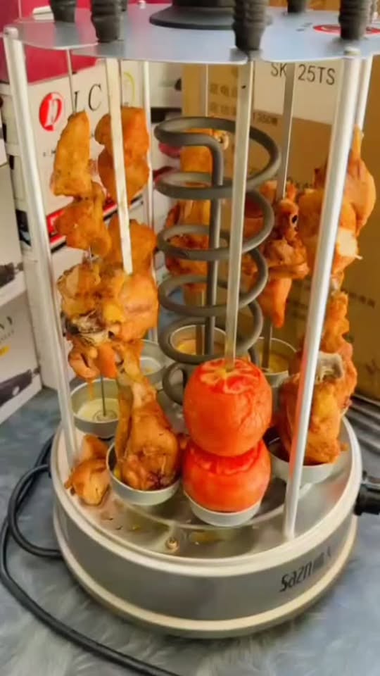 Vertical Electric BBQ Grill – Multi-Skewer Kebab Grill